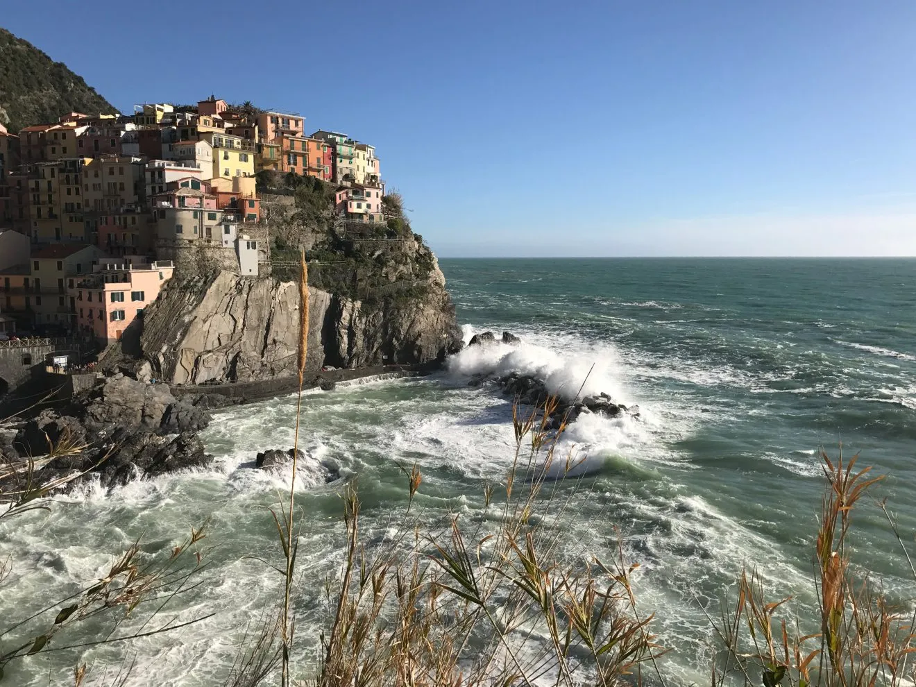 A view of the Cinque Terre coast