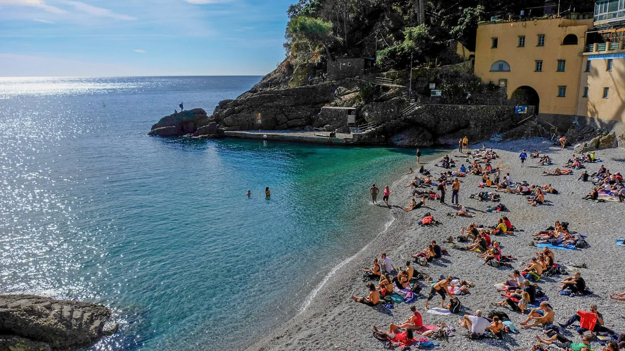The iconic, luxurious harbor of Portofino with superyachts