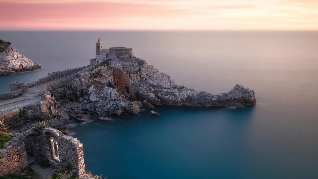 Gulf of Poets coastline with cliffs and sea