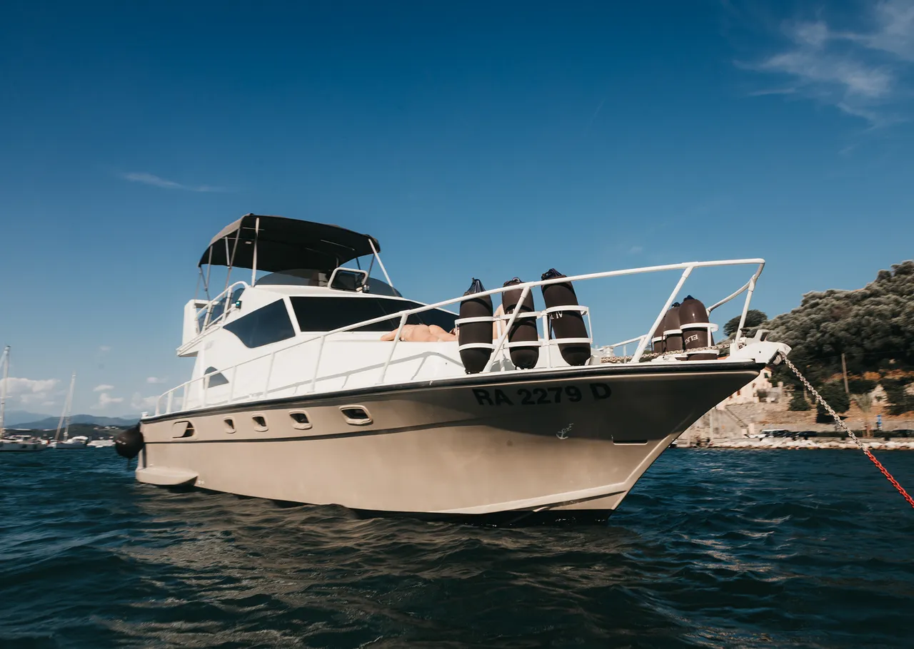 The majestic Lerici Castle viewed from the sea